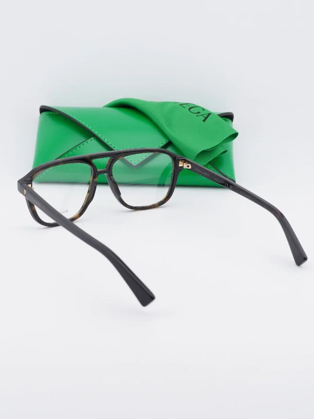 Bottega Veneta BV1294O 002 Aviator Eyeglasses – Dark Havana 56mm